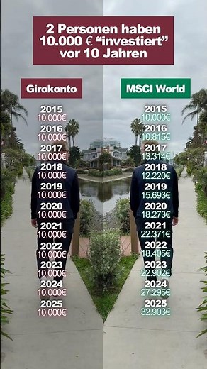 2 Personen „investieren“: 20.000€ Differenz nach 10 Jahren! #aktien #etf