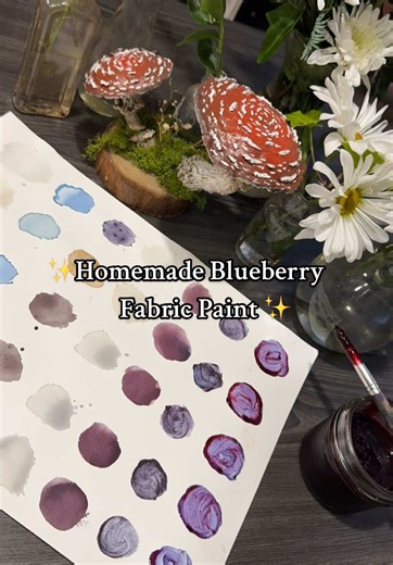 Homemade Blueberry Fabric Paint Recipe