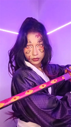 Farah Kabir Nawreen 😺 on Instagram: "Kokushibo Upper Moon One Makeup Tutorial 🗡️ Costume : @onestop.merchandise Wig : @trustedealcosplay ( Use my code "farah10" to get a 10% discount 🤭) Lens : @ttd_eye Darth Maul Orange (Code: farah20) Katana : DIY (check my highlights for tutorial) Makeup Products: @w7makeupuk HD Foundation (Golden beige) @lagirlcosmetics pro concealer (Medium Beige) @lagirlcosmetics pro concealer (Nude) as color corrector @sheglam_official lock in Setting Spray @wetnwildbea