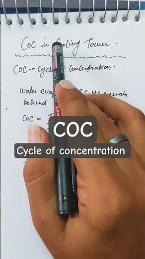 coc cycle of concentration in the cooling tower explained #hvac