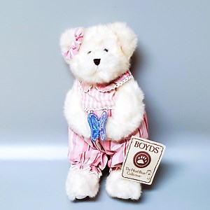 Boyds Bears Fifi Flutterbeary Plush, NEW WITH TAGS the Head Bean Collection Vintage Beige Teddy Girl With Butterfly Stuffed Animal 10" - Etsy