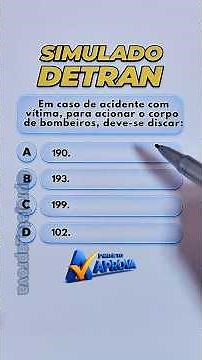 DETRAN 2026 Practice Test - Answer! #detran2026practicetest