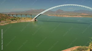 The Theodore Roosevelt Lake Bridge is a vehicular bridge traversing Theodore Roosevelt Lake between Gila County and Maricopa County, Arizona.