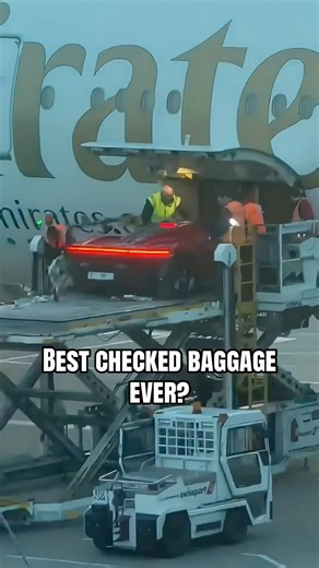 I don’t even like checking a suitcase in 😂 $10m Ferrari Daytona SP3 landing from the Middle East