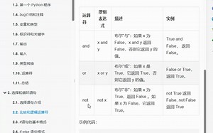 python的逻辑运算符