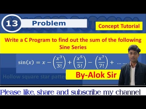 sine series in C | sine series in C language | sine series in C in Hindi