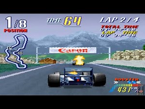 F-1 Grand Prix Star II - Jaleco Driving Games Hardware - Switzerland Course - Williams - Full Race