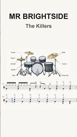 Mr Brightside drum tutorial 🥁 #shorts