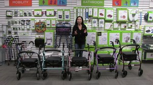 NOVA Medical Products Zoom Rollator Walker with 20” Seat Height, 20 Inch, Pink