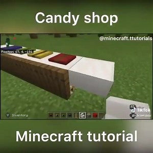 A candy shop tutorial. Follow @TheMinecraftUniverse By h3yimrobby on tiktok | Craft Universe
