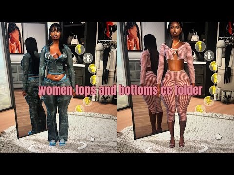 Women tops and bottoms cc folder