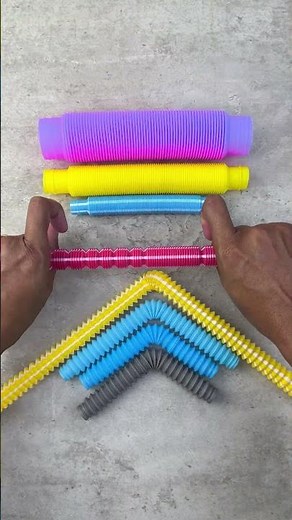 💛 Creative ASMR: Neon & Primary Pop Tubes - Ultimate Crunching Sounds for Relaxation #asmr #diy