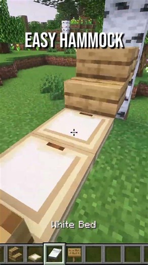 Easy Hammock Build in Minecraft 🌴 #shorts