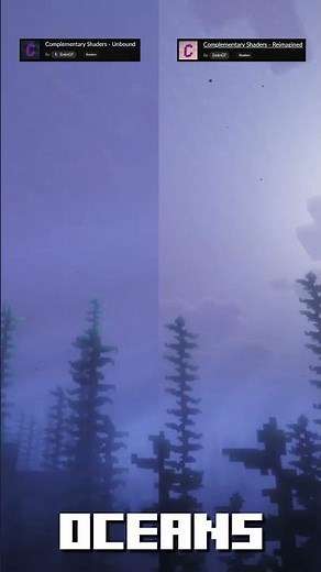 Complementary Unbound VS Complimentary Reimagined #minecraft #minecraftshaders
