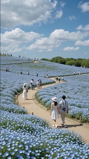 【4K絶景】ひたち海浜公園のネモフィラ｜青い花が一面に広がる日本の春🌸💙