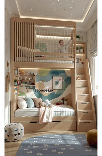 The ultimate "Princess Bedroom" design! 👑💖 Functional, cozy, and absolutely adorable. Tag someone who needs this inspiration for their home! 👇 #kids #playroom #princess #kidsdecor #homedecor #design #viralreels #fyp | Home Designs