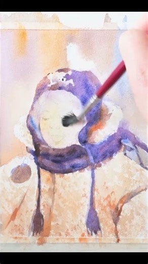 Watercolor Painting - How to Paint a Girl with Bird #loose #sketch #dailyart