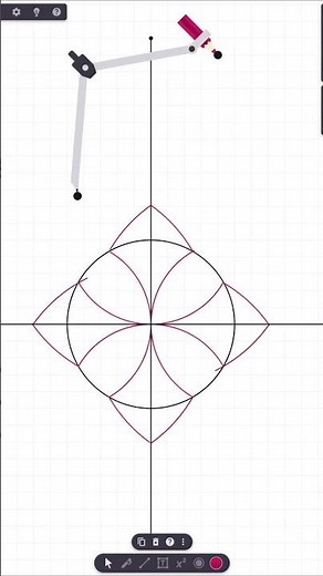 Beautiful Geometry Pattern Using Circles ✨ | Easy Compass Construction