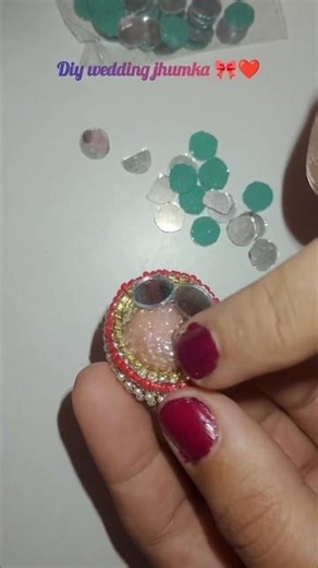 DIY wedding red jhumke ❤️💖#diy #diyearring #subscribe #fyp #makemyidea #diyaccessories #handmade