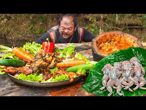 Recipe For Cooking Frogs - Grilled Frogs and Braisfrog Skin Cccording to Tribal Recipes - Dwarf Food