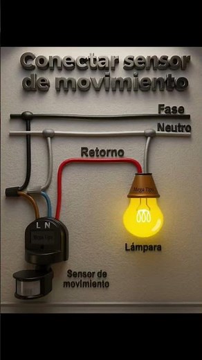 Conector Sensor de Movimiento | Motion SensorKa Wiring & Full Setup | #diy #bulb #automatic#short