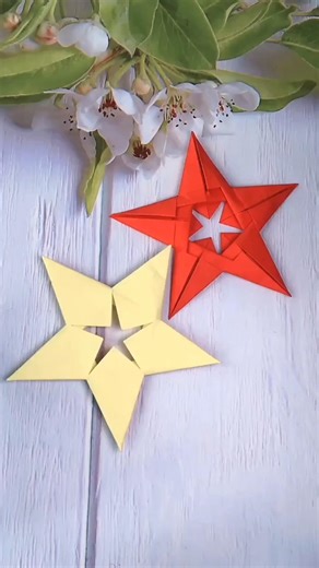 paper star folding hack that actually works #papercraft #crafts #easy