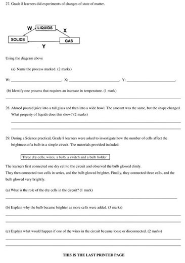 Grade 8 Integrated Science Paper 1 End of Term 2 2026 Exam with Marking Scheme #exam #cbc #kjsea
