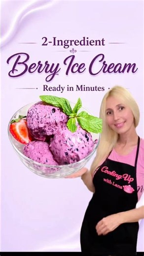 2 Ingredient Berry Ice Cream .No Ice Cream Maker Needed! #icecream