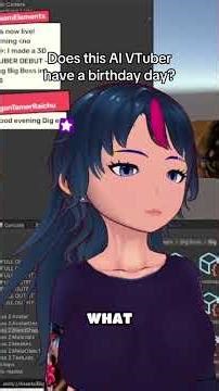 Having a surreal conversation with a AI VTuber about birthdays #vtuberclips #aivtuber #wholesome