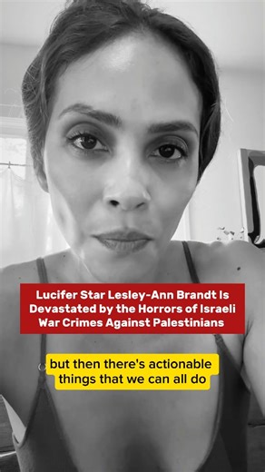 @celebrities4palestine on Instagram: "Lucifer Star Lesley-Ann Brandt ( @lesleyannbrandt ) Is Devastated by the Horrors of Israeli War Crimes Against Palestinians. #lesleyannbrandt #lucifer #Netflix #solidairty #celebrities4palestine"