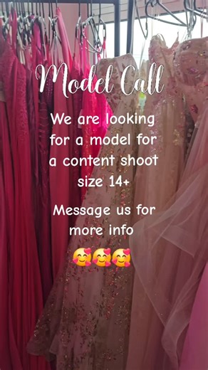 Obsession Debs & Evening Wear Showroom on Instagram: "Model search 🥰 Have you ever dreamed of a chance to model our newest collection. Now is your chance 🥰 We are looking for a model size 14 + to model our new 2026 collection for a content shoot creating some content for our social media channels. You must be confident behind the camera and open to modeling different styles of dresses. If this is something you think you might be interested in message us for more info 🥰"