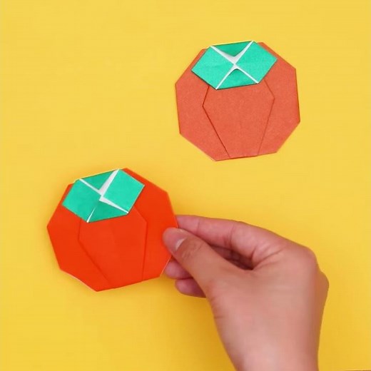 【Easy Origami】How to Make Origami Persimmon (in 3 MINUTES!)