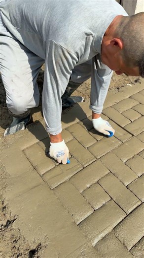 DIY Cement Imprinting, results look like a pro did it.