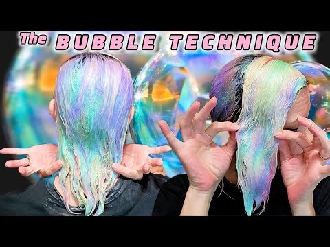 The BUBBLE HAIR TECHNIQUE | Pastel Rainbow Hair