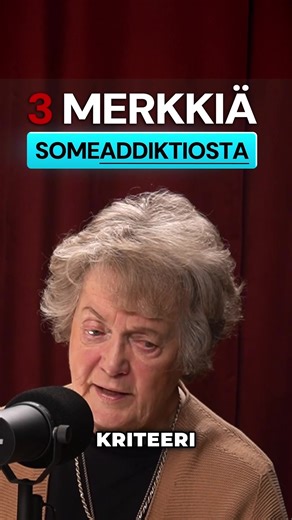 1) Ihminen on somessa, vaikka se ei ole enää miellyttävää. Kyseessä on pakonomainen syötteen seuraaminen, vaikka tuntuu jo siltä, että se herättää paljon ikäviä tunteita ja epämiellyttävyyttä, mutta hän ei voi luopua siitä 2) Se vie ihmiseltä liikaa aikaa. Hän kokee itsekin, että ajankäyttö ei enää vastaa mitenkään sitä hyötyä, minkä hän mahdollisesti saa. Kysymys ei ole enää tiedonvälityksestä vaan kysymys on riippuvuudesta 3) Viimeinen ja ehkä pahin kriteeri on, että ihminen alkaa pitää someys