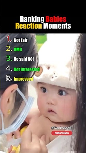 Ranking baby reaction moments 🫠￼ #babies #funny #cute #reactions #viral￼