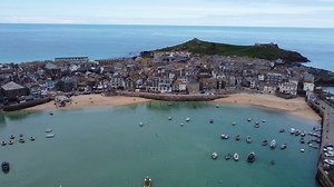 St Ives Harbour Aerial View Cornwall Stock Footage Video (100% Royalty-free) 1071001336 | Shutterstock