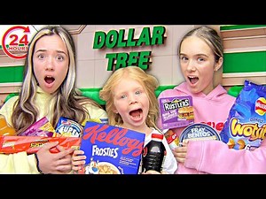 Only EATING Dollar Store Food for 24 HOURS!!