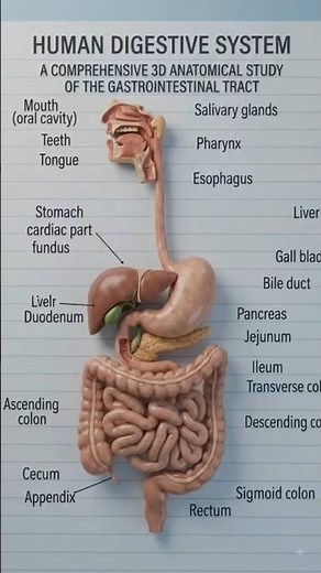 Digestive System Diagram || Digestive System Art #biology #shorts