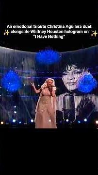 Whitney Houston & Christina Aguilera hologram duet on “I Have Nothing” #shorts #shortvideo #short
