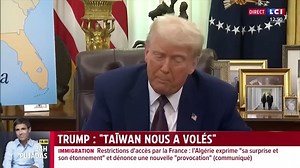 190K views · 1.9K reactions | Trump : "Taïwan nous a volés" ｜LCI LCI "Taïwan a volé notre industrie des semi-conducteurs. Nous avions Intel et toutes ces entreprises, et ils nous les ont pris. Nous voulons le retour de cette industrie aux Etats-Unis" a déclaré Donald Trump à la Maison-Blanche. Le président américain a annoncé sa volonté d’imposer de sévères droits de douane sur les semi-conducteurs, en représailles à ce "vol". | Psn Animation Média | Facebook