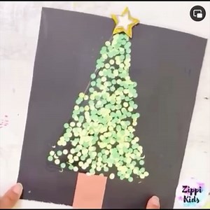Punched Paper Christmas Tree Confetti Craft🎁🎄🎁..! An amazing holidays fun fine motor craft for Preschoolers and toddlers🎄🎄🎄… | Zippi Kids Corner