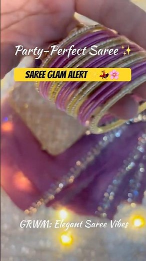 Evening Party Saree Look ✨| Evening Glam Vibes #FarewellLook #glam #makeup #sareelove #grwmoutfit