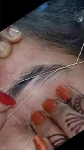 eyebrow threading full tutorial for beginners ✅👍 #youtubeshorts #eyebrowthreadingathome #threading