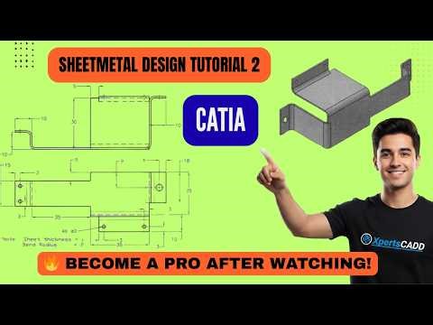 CATIA SHEETMETAL DESIGN TUTORIAL 2 | #CATIA #catiasheetmetal