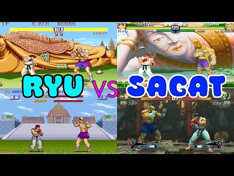 RYU vs SAGAT Evolution Street Fighter ( 1987 - 2025 )
