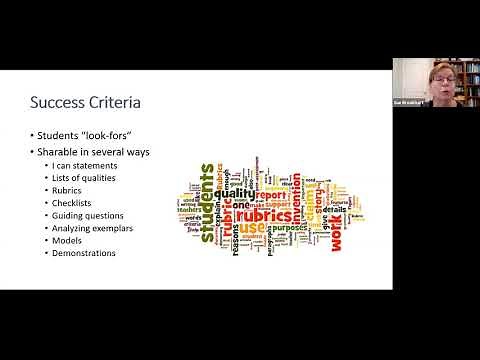 Learning Targets and Success Criteria - Sue Brookhart, Ph.D.