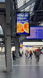 #Bitcoin advertisement spotted at the main train station in Zurich, Switzerland 🇨🇭 "Buy Bitcoin Now" | Bitcoin Magazine