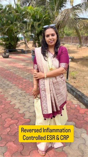 Dr. Krishna Dave Vaidya | PhD on Instagram: "Guys comment ‘YES’ now if you’re ready to join my Anti-Inflammatory Weight Loss Challenge to LOSE 8–12 kgs, reduce inflammation, manage thyroid & get relief from knee pain 👇🔥 OMG just look at her transformation 😍🔥 She was struggling with high inflammation, thyroid issues & knee pain, with elevated ESR & CRP levels — and still she lost 10 kgs in just 18 weeks 🙋‍♀️❤️ She didn’t just lose weight… She reversed inflammation, controlled ESR & CRP, felt