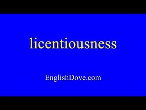 How to pronounce licentiousness in American English